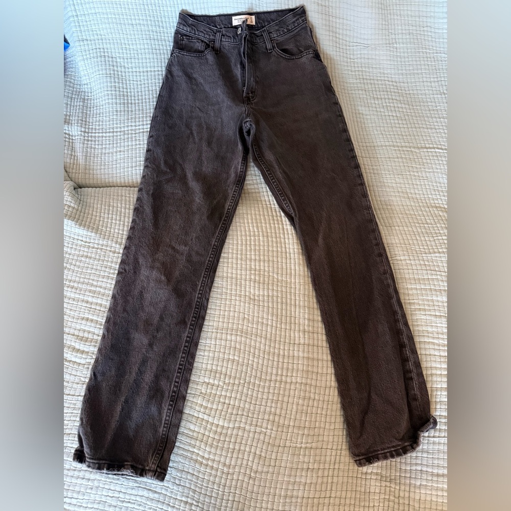 Abercrombie & Fitch Dark Gray Ultra High Rise Jeans
